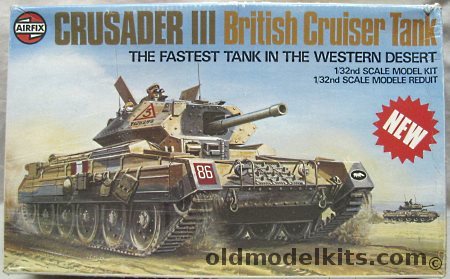 Airfix 1/32 British Crusader Tank - El Alamein October 1942 / Tunisian Front 1942, 08301-4 plastic model kit